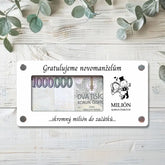 Akrylové přání bílé - Milion korun